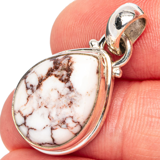 Wild Horse Jasper Pendant 1 1/8" (.925 Sterling Silver)