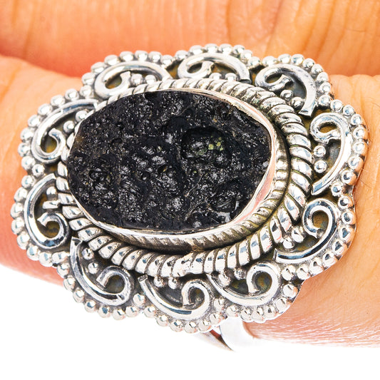 Tektite 925 Sterling Silver Ring Size 7 (925 Sterling Silver) R6442