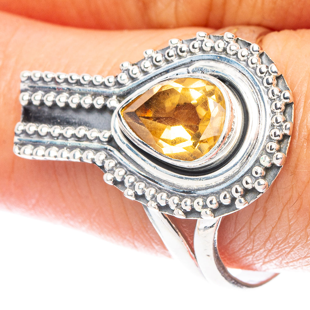 Citrine Ring Size 9.5 (925 Sterling Silver) R6898