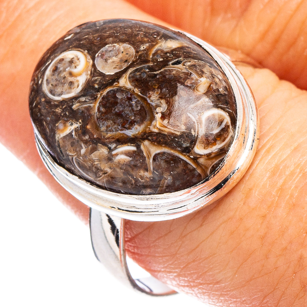 Turritella Agate Ring Size 9.5 (.925 Sterling Silver)