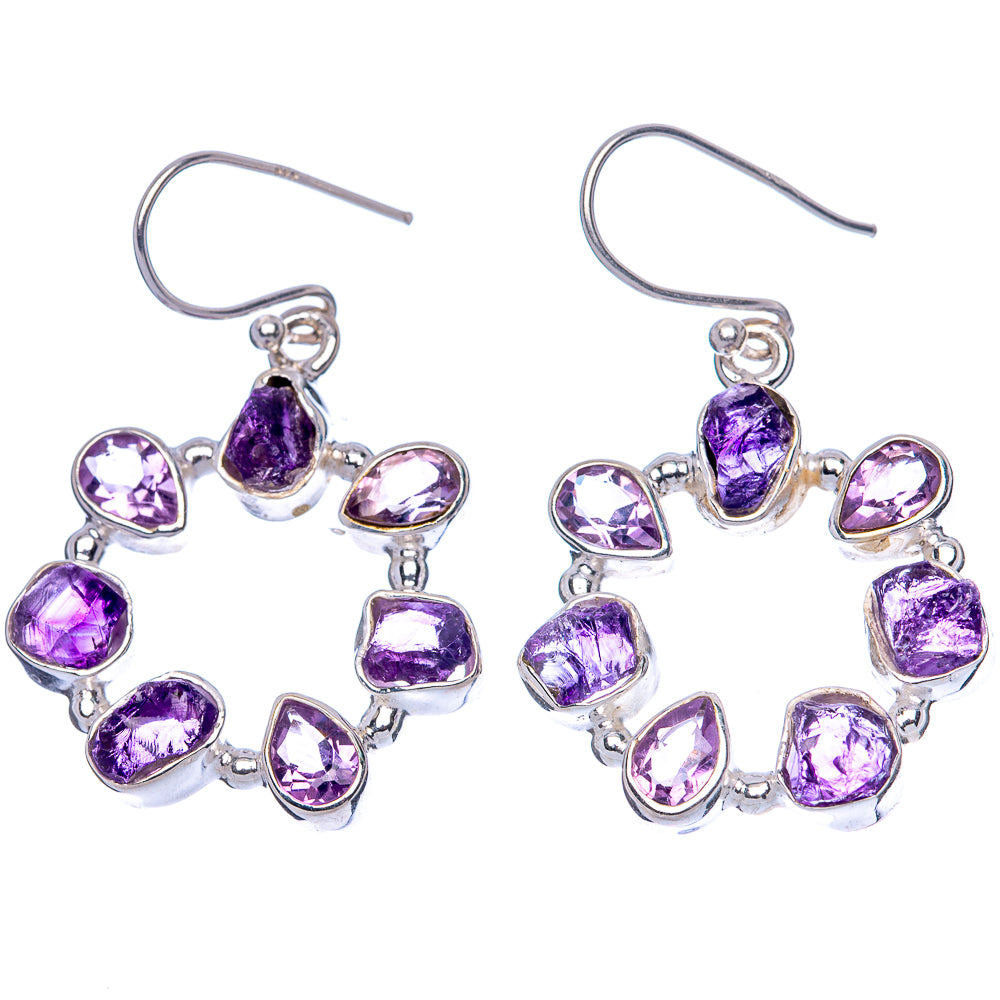 Premium Amethyst Earrings 1 1/2" (925 Sterling Silver) E1637