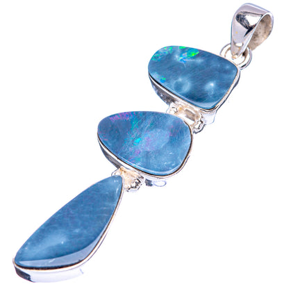 Rare Doublet Opal Pendant 2 1/8" (.925 Sterling Silver)