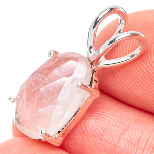 Value Rose Quartz Pendant 3/4" (925 Sterling Silver) P44560