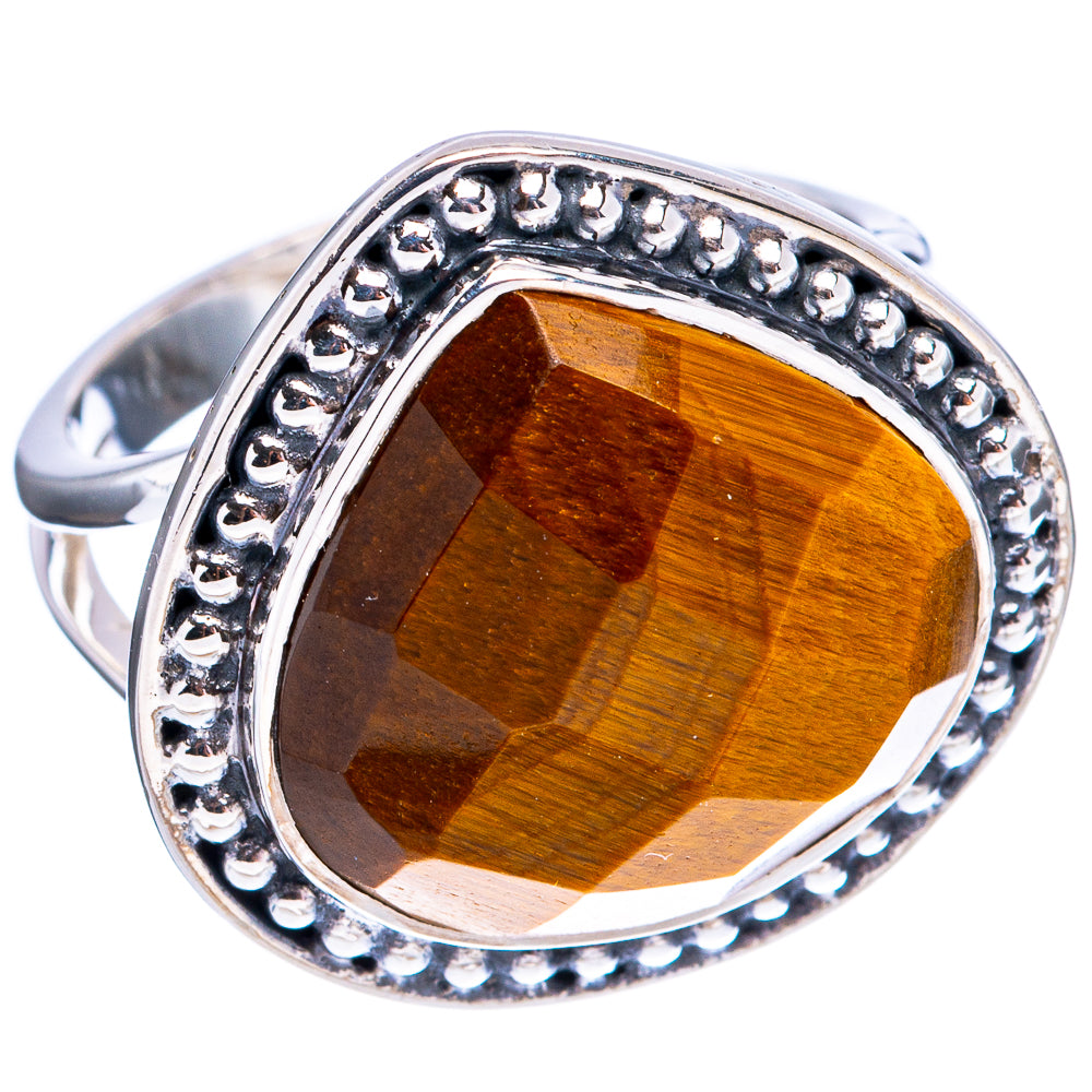 Premium Tiger's Eye Ring Size 6.75 (.925 Sterling Silver)