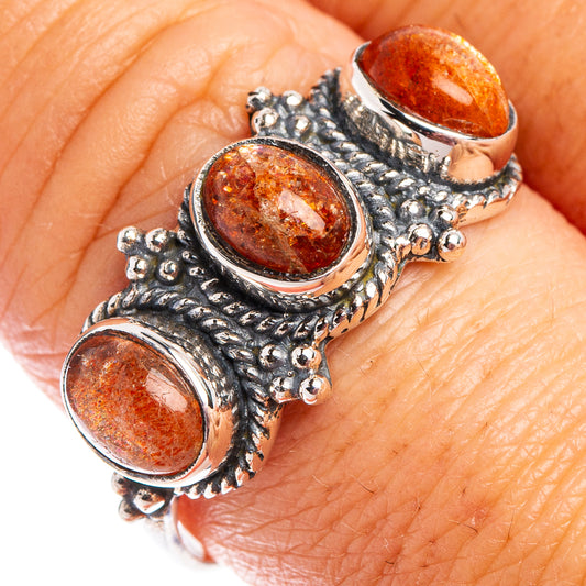 Sunstone Ring Size 9.75 (.925 Sterling Silver)