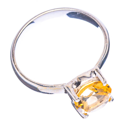 Faceted Citrine Ring Size 7.75 (.925 Sterling Silver)