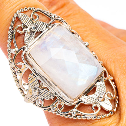 Signature Rainbow Moonstone Ring Size 9 (925 Sterling Silver) R8119