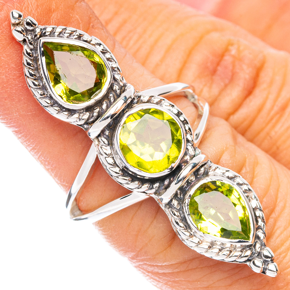 Premium Peridot Ring Size 6 (925 Sterling Silver) R8099