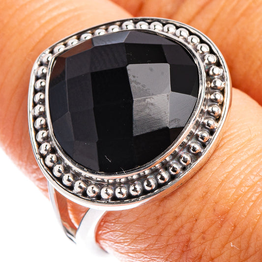 Premium Black Onyx Ring Size 8.75 (.925 Sterling Silver)