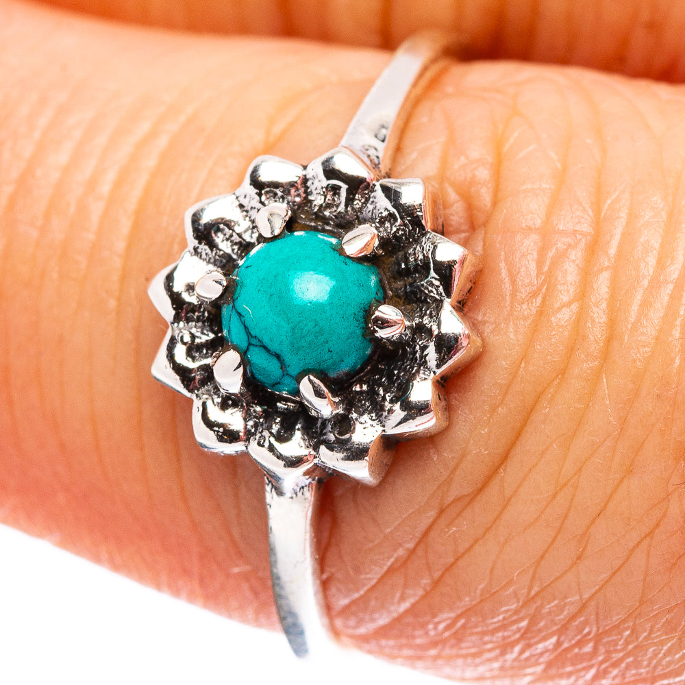 Dainty Turquoise Ring Size 8 (.925 Sterling Silver)