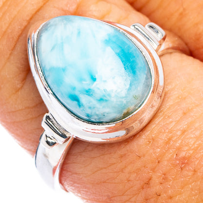 Rare Larimar Ring Size 8.5 (.925 Sterling Silver)