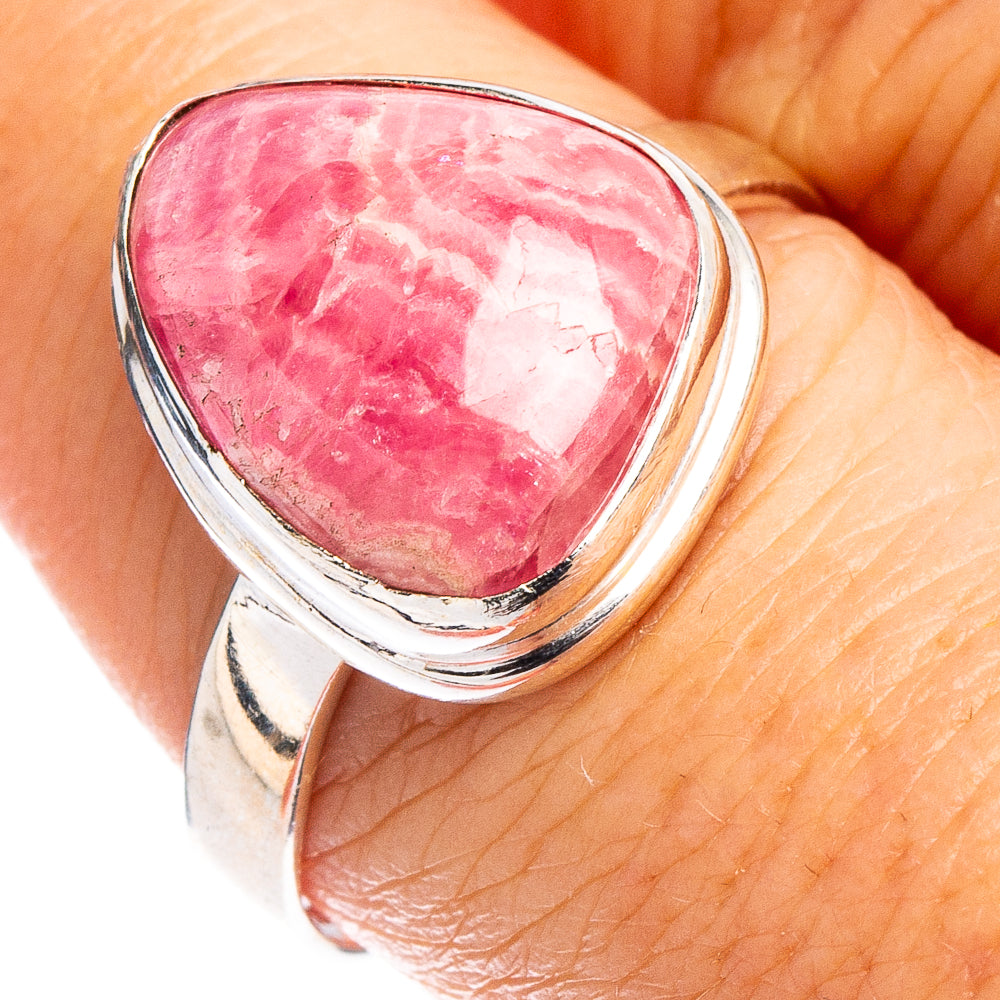 Rhodochrosite Ring Size 8.5 (.925 Sterling Silver)