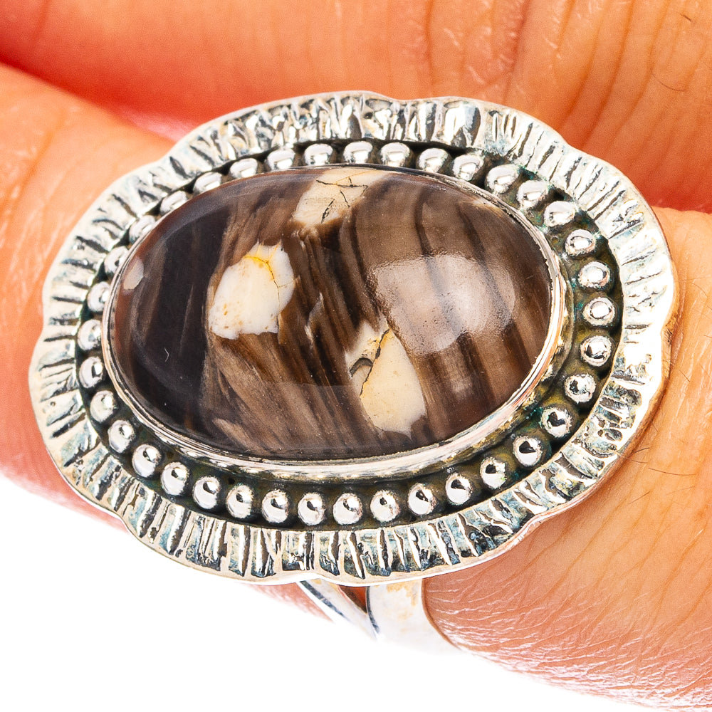 Peanut Wood Jasper 925 Sterling Silver Ring Size 6.75 (925 Sterling Silver) R6087