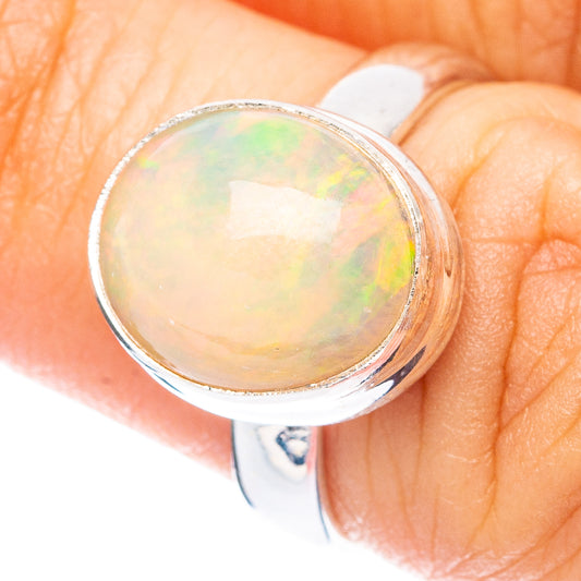 Large Rare Ethiopian Opal Ring Size 6 (925 Sterling Silver) R4967