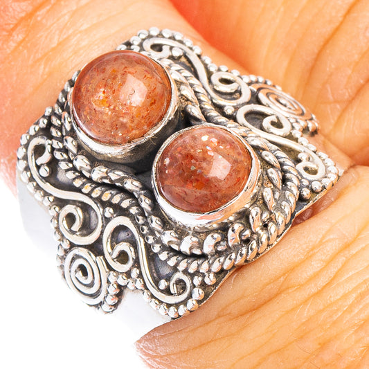 Sunstone Ring Size 6.75 (925 Sterling Silver) R6746