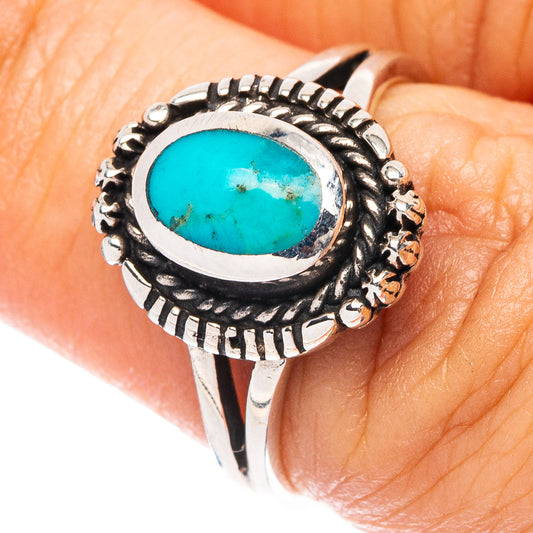 Rare Arizona Turquoise Ring Size 6.5 (925 Sterling Silver) R4944