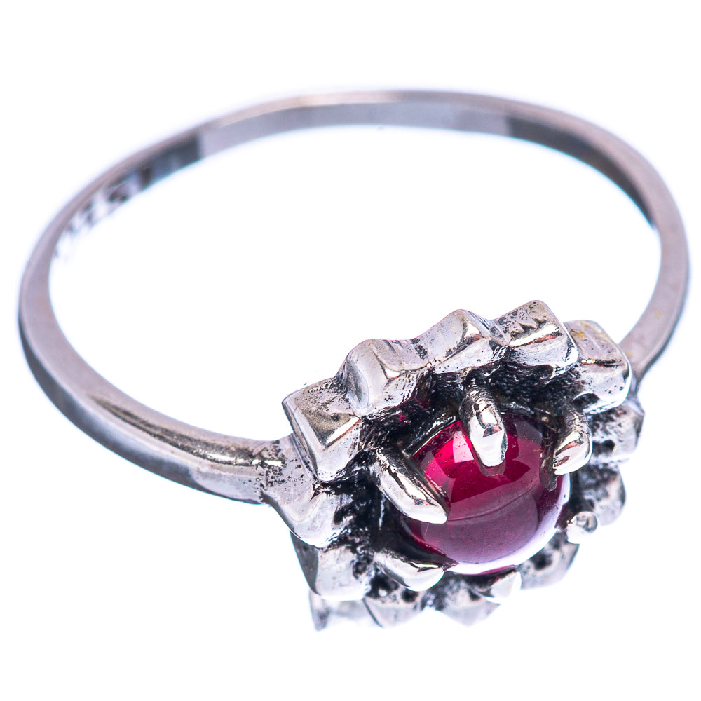 Dainty Garnet Ring Size 6 (.925 Sterling Silver)