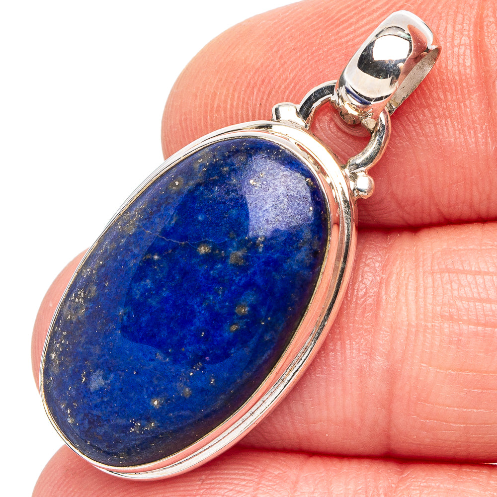 Lapis Lazuli Pendant 1 3/8" (.925 Sterling Silver)