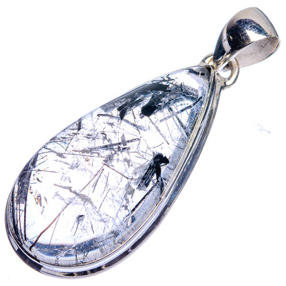 Tourmalinated Quartz Pendant 1 7/8" (925 Sterling Silver) P39759