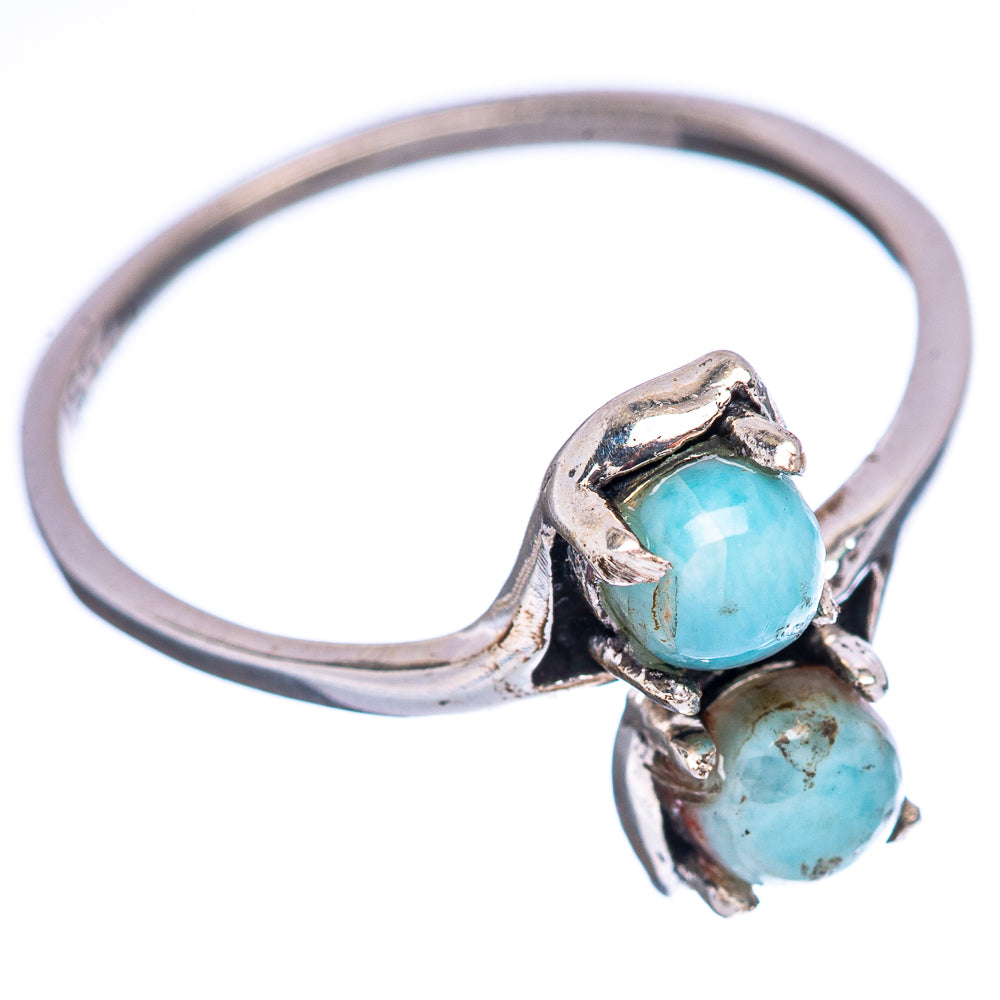 Dainty Larimar Ring Size 6 (.925 Sterling Silver)