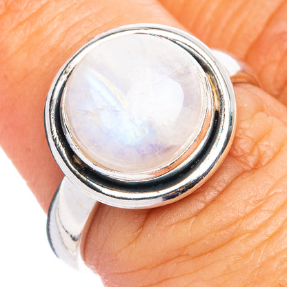 Rainbow Moonstone Ring Size 6.75 (.925 Sterling Silver)