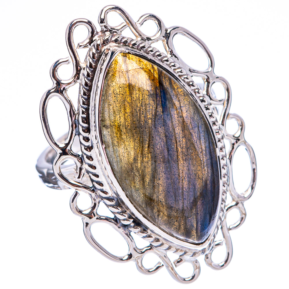 Premium Labradorite Ring Size 5.75 (.925 Sterling Silver)