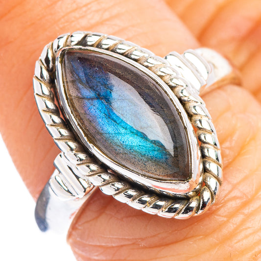 Labradorite Ring Size 7.25 (.925 Sterling Silver)