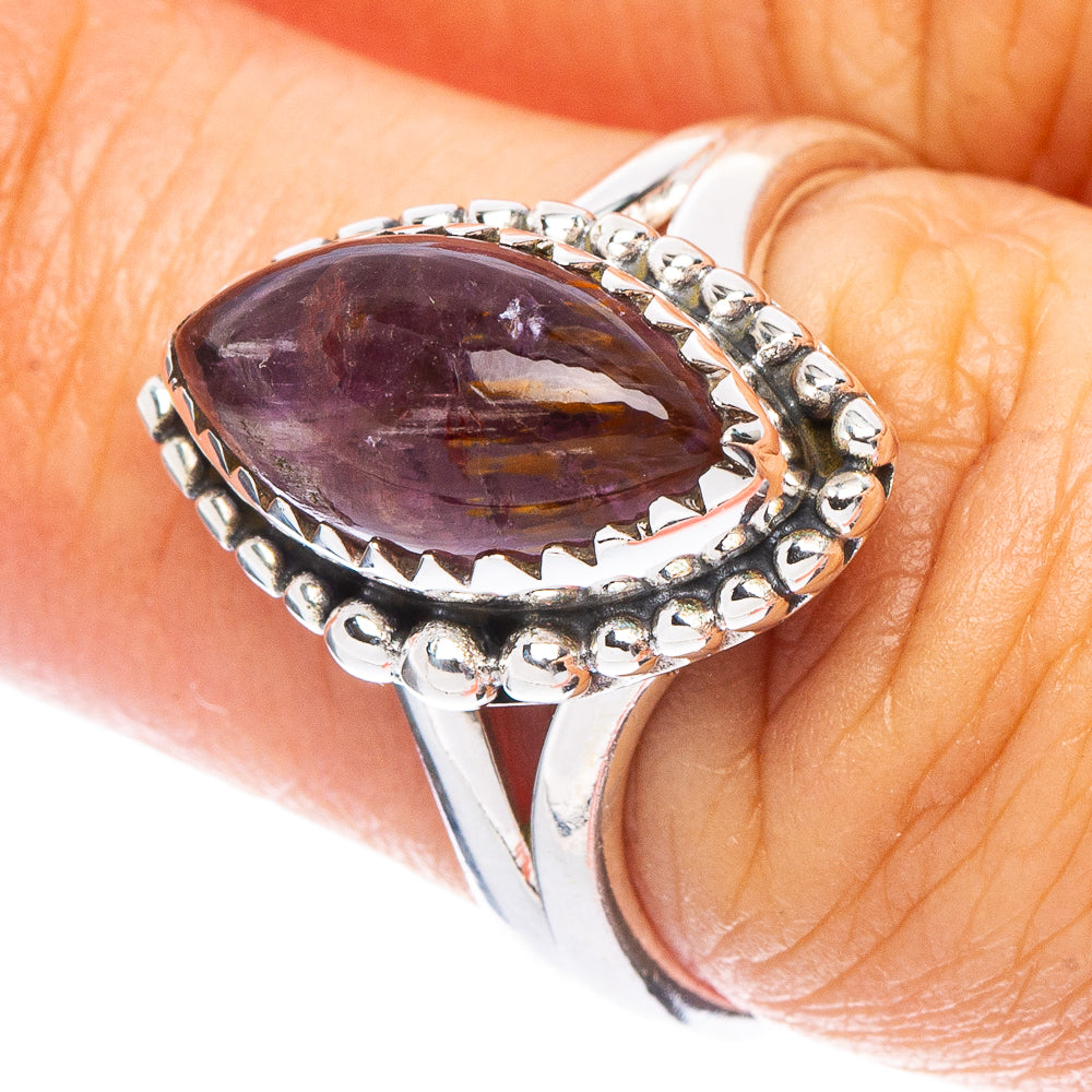 Rare Cacoxenite Amethyst Ring Size 7.25 (925 Sterling Silver) R7281