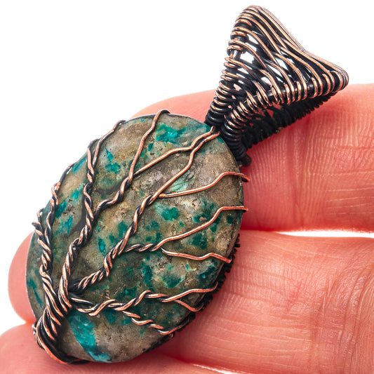 Turquoise Tree of Life 1 3/4" (Oxidized Copper)