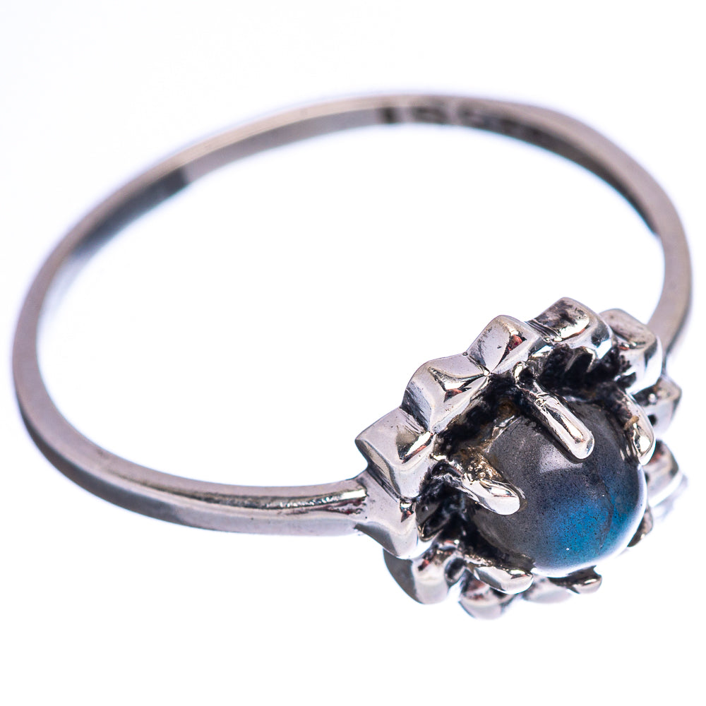 Dainty Labradorite Ring Size 8 (.925 Sterling Silver)