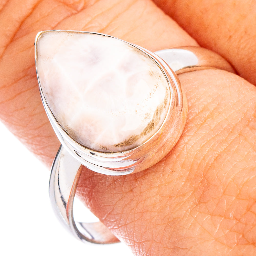 Pink Natrolite Ring Size 10.75 (.925 Sterling Silver)