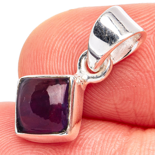 Dainty Amethyst Pendant 3/4" (925 Sterling Silver) P45251