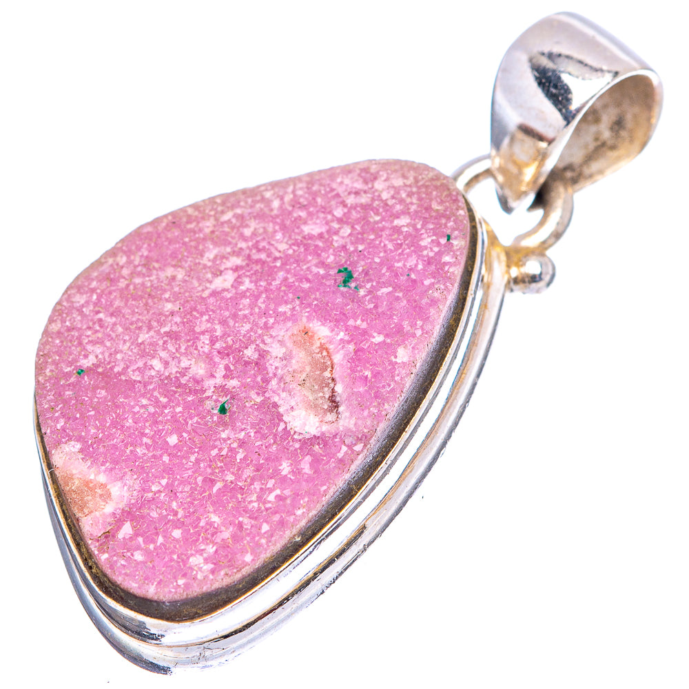 Cobalto Calcite Druzy Pendant 1 1/4" (.925 Sterling Silver)