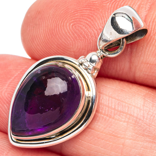 Dainty Amethyst Pendant 1 1/4" (925 Sterling Silver) P45329