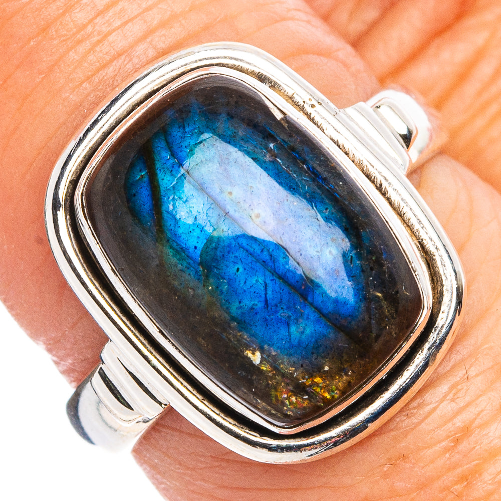 Labradorite Ring Size 7.75 (.925 Sterling Silver)