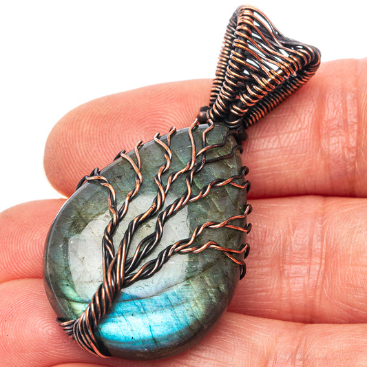 Labradorite Tree of Life 1 7/8" (Oxidized Copper)