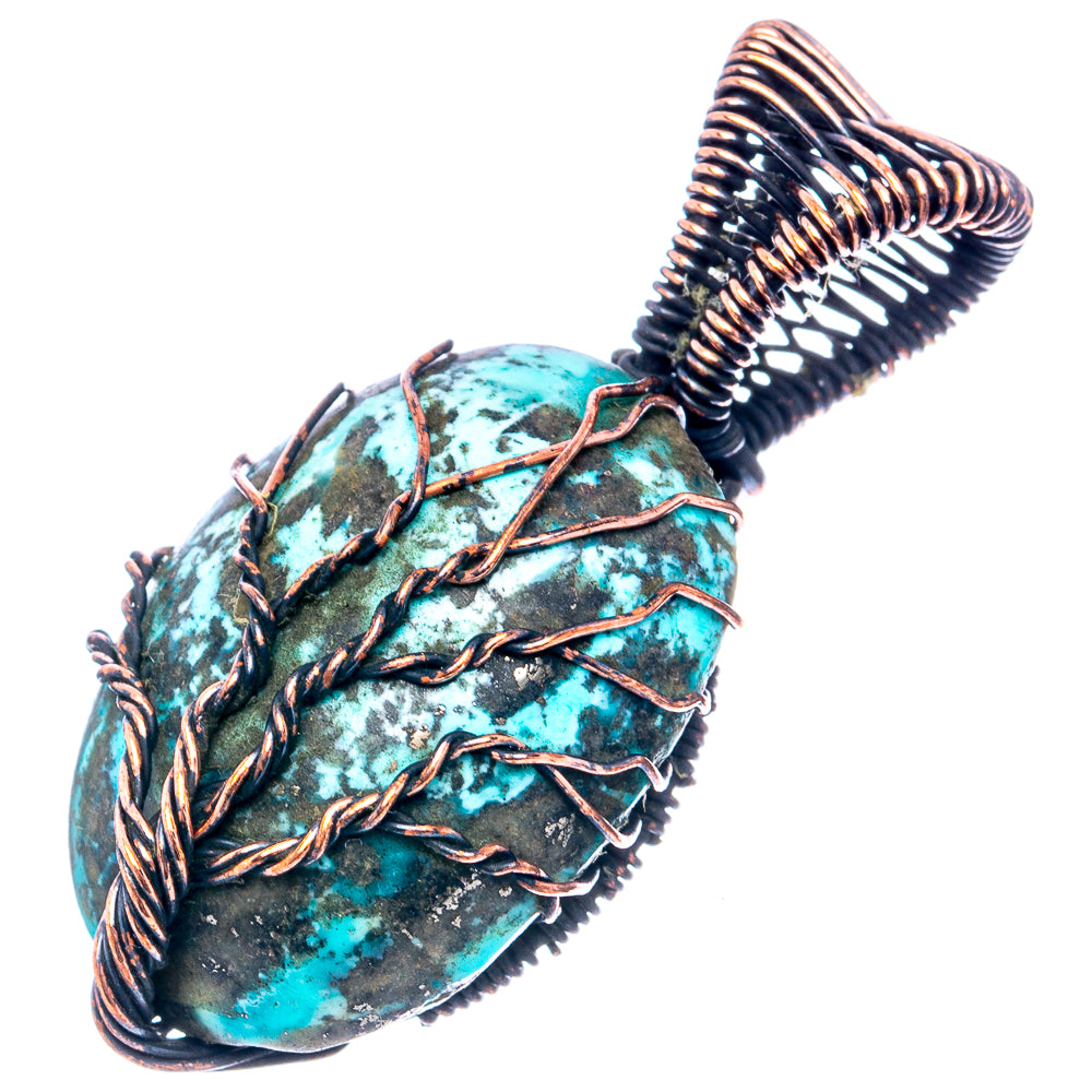 Turquoise Tree of Life 1 5/8" (Oxidized Copper)