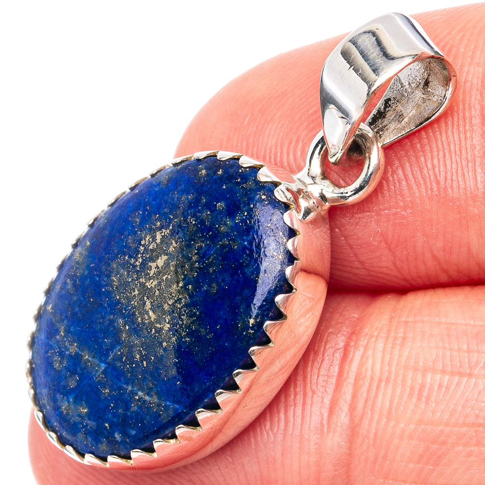 Lapis Lazuli Pendant 1 1/4" (.925 Sterling Silver)