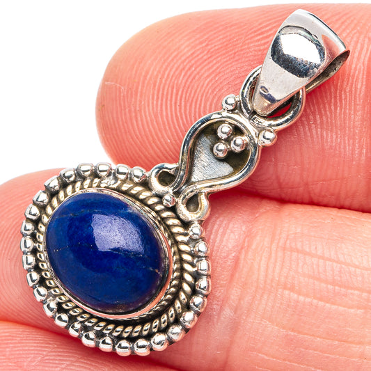 Lapis Lazuli Pendant 1 1/4" (925 Sterling Silver) P45409