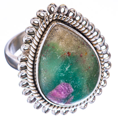 Ruby in Fuchsite Ring Size 7 (925 Sterling Silver) R1989