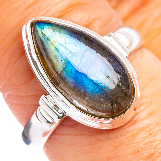 Labradorite Ring Size 7.75 (.925 Sterling Silver)