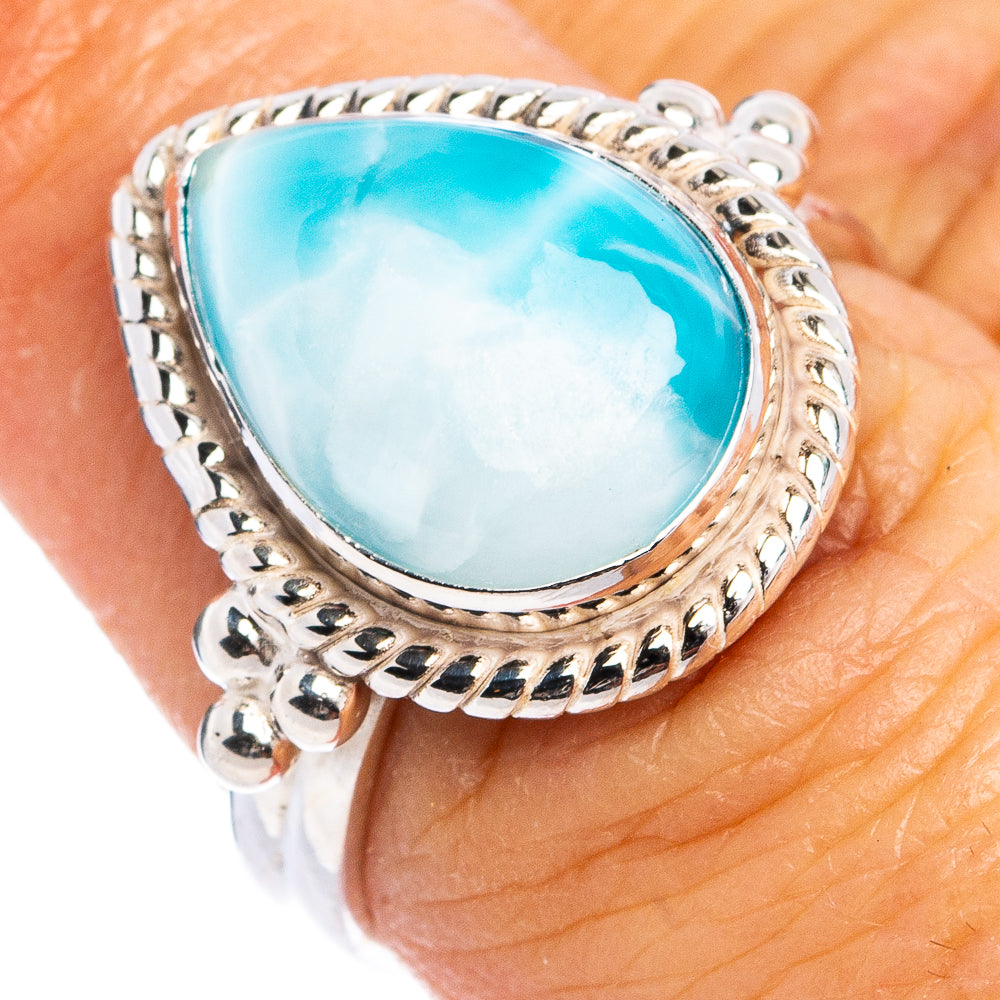 Rare Larimar Ring Size 7 (.925 Sterling Silver)