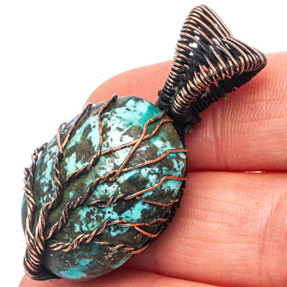 Turquoise Tree of Life 1 5/8" (Oxidized Copper)