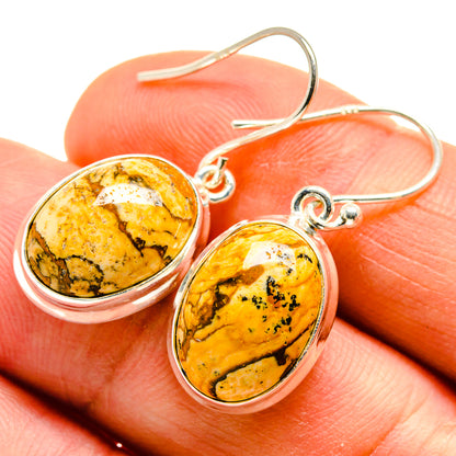 Picture Jasper Earrings handcrafted by Ana Silver Co - EARR409084