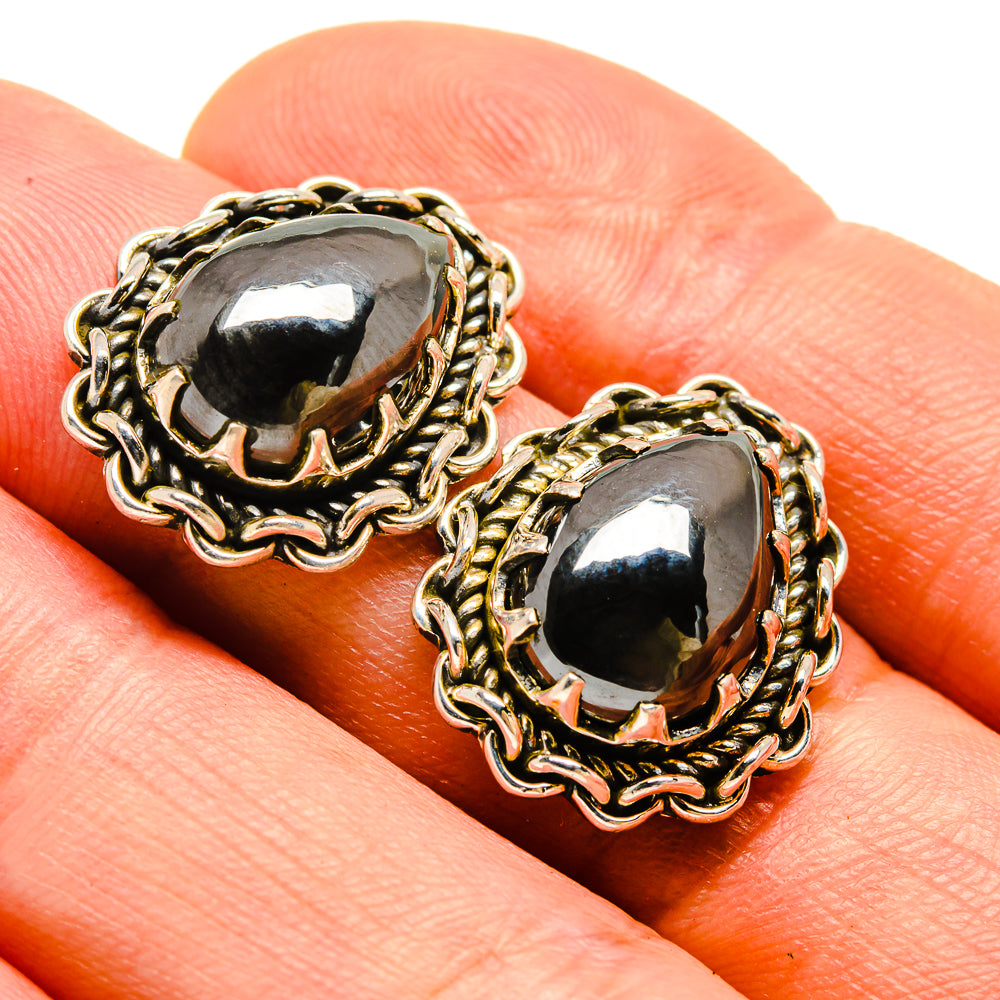 Hematite Earrings handcrafted by Ana Silver Co - EARR414296