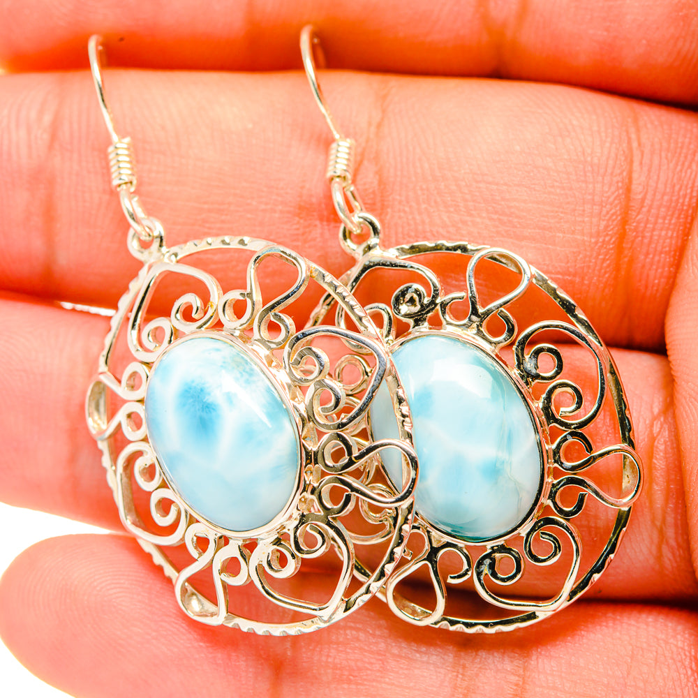 Larimar Earrings handcrafted by Ana Silver Co - EARR419273