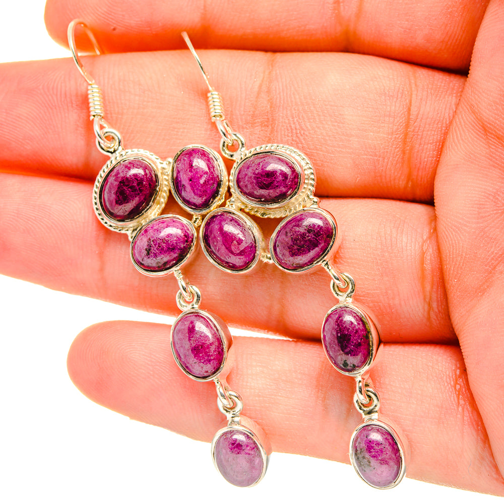 Pink Tourmaline Earrings handcrafted by Ana Silver Co - EARR419277