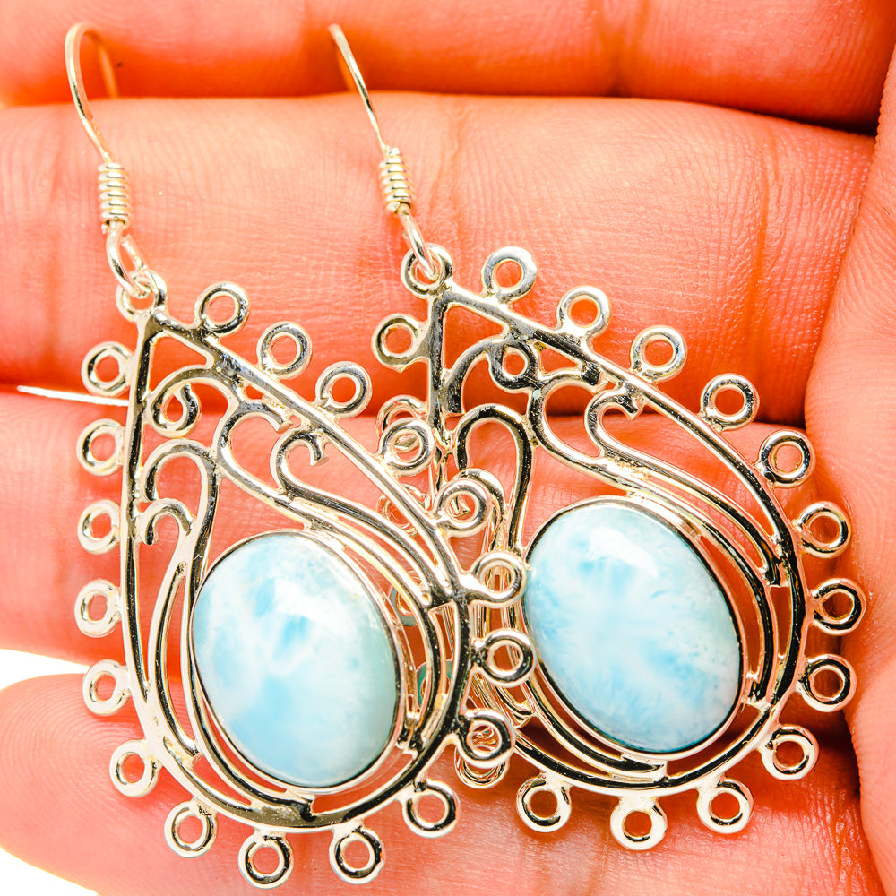 Larimar Earrings handcrafted by Ana Silver Co - EARR419280