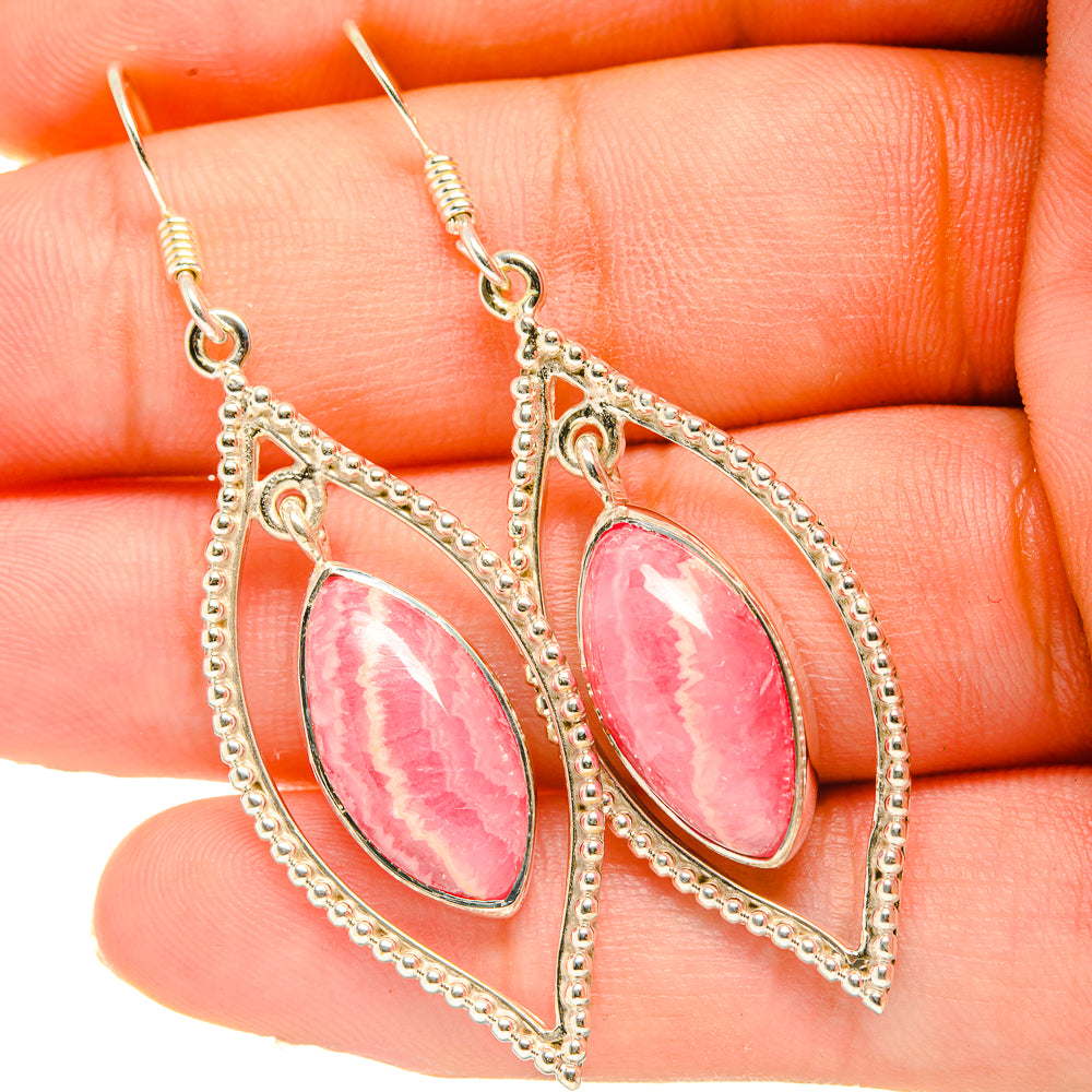 Rhodochrosite Earrings handcrafted by Ana Silver Co - EARR419290