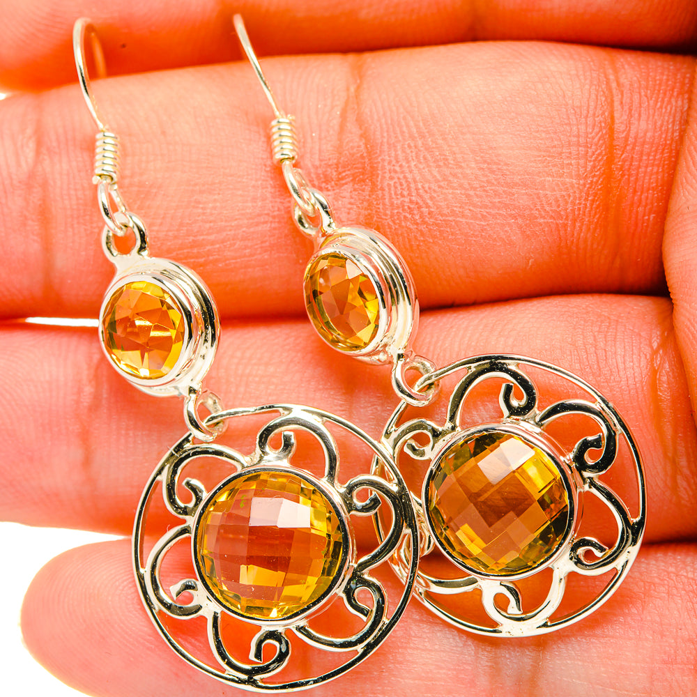 Citrine Earrings handcrafted by Ana Silver Co - EARR419299